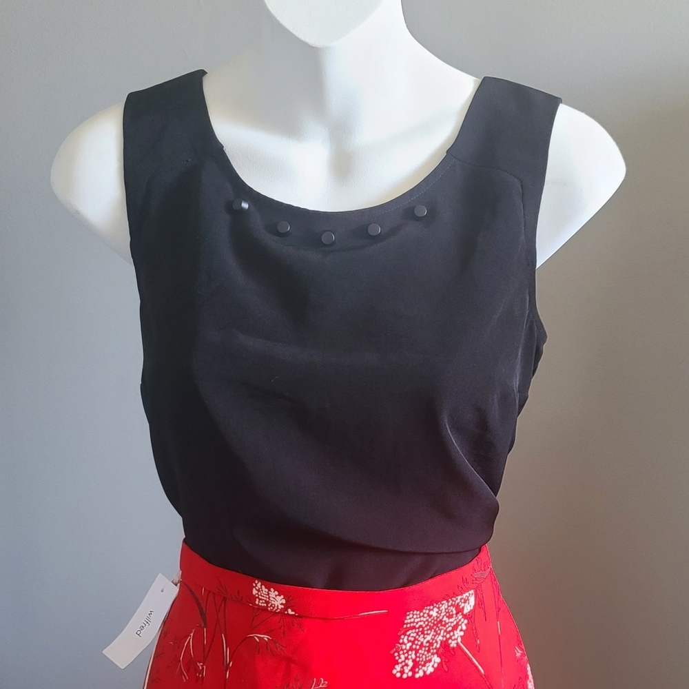 BCBG Black Crop Halter Top XS NWT
